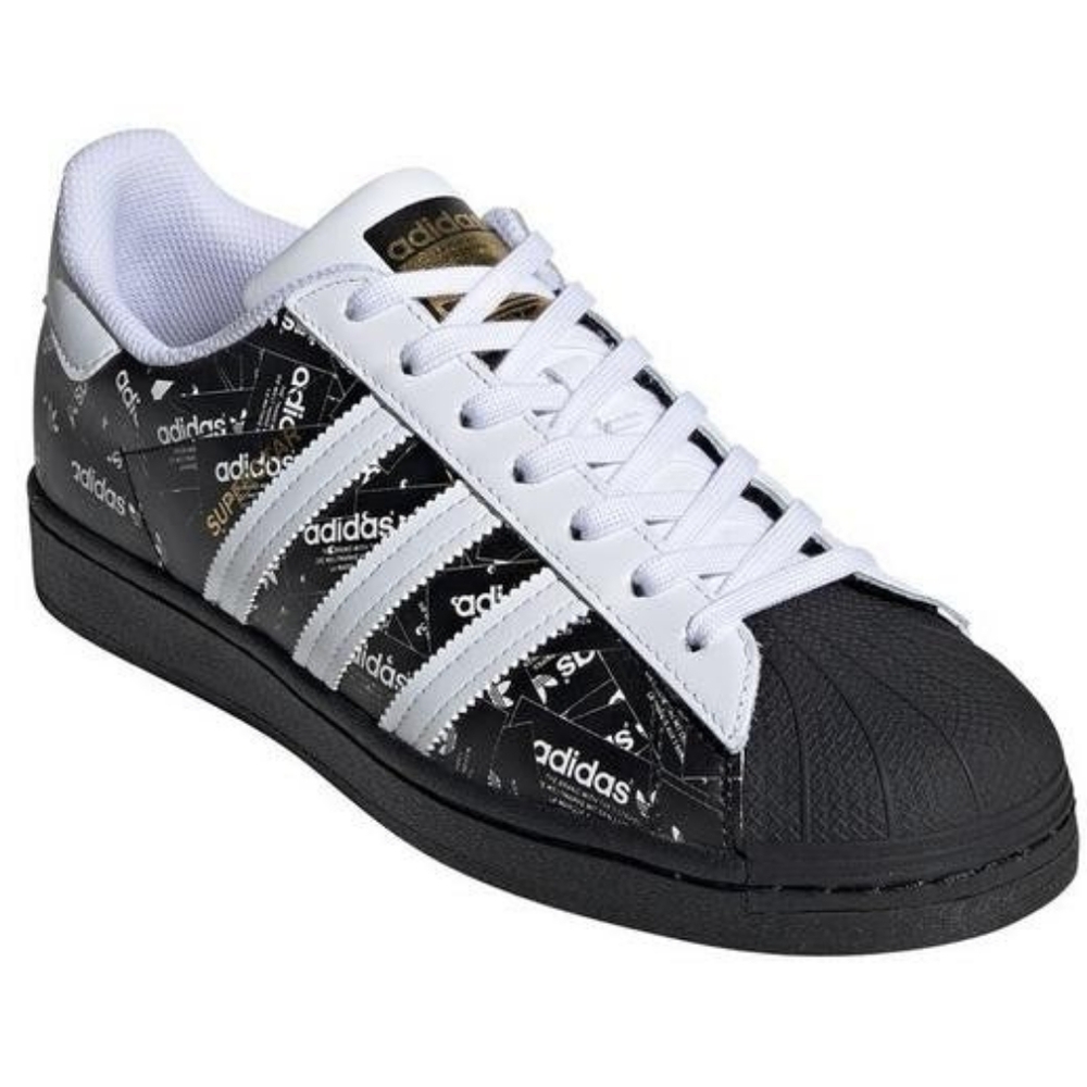 Adidas Black and White Graphic Sneakers